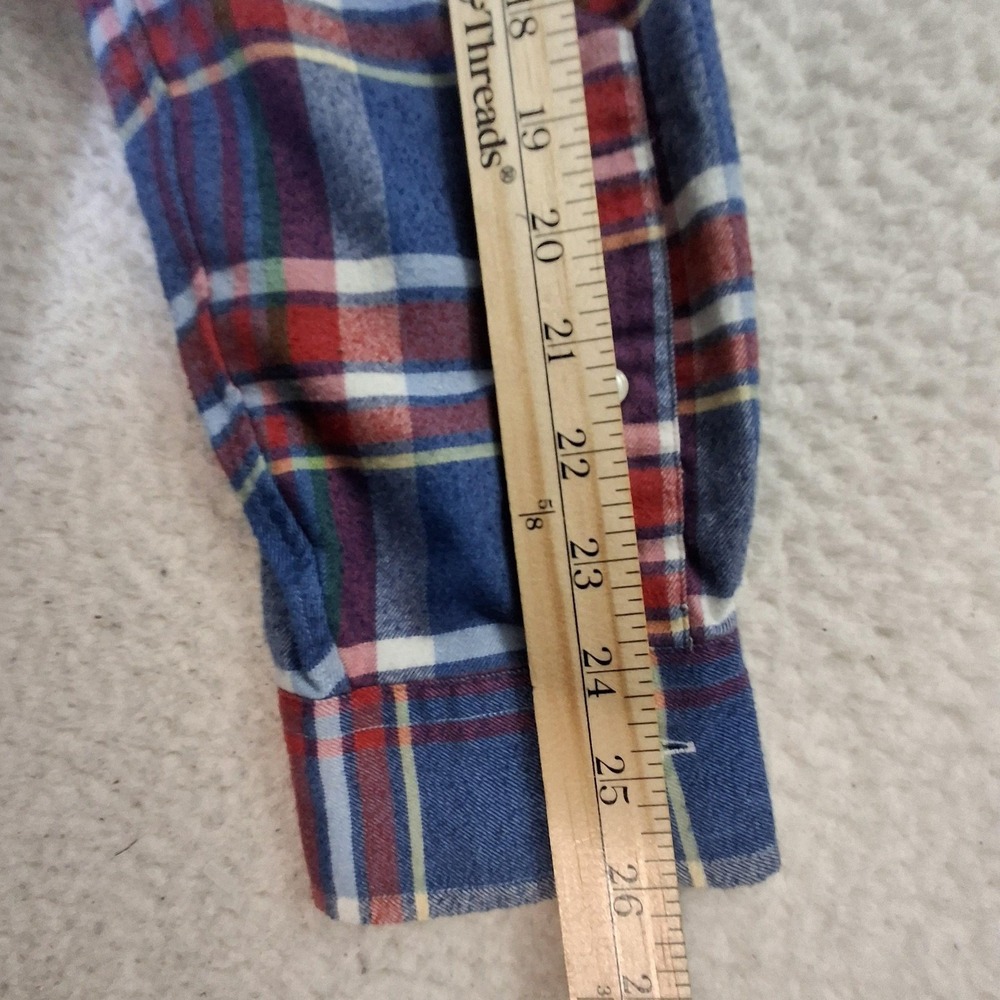 Ralph Lauren Performance Flannel Shirt Mens Large Blue Red Classic Fit Plaid - Picture 9 of 9